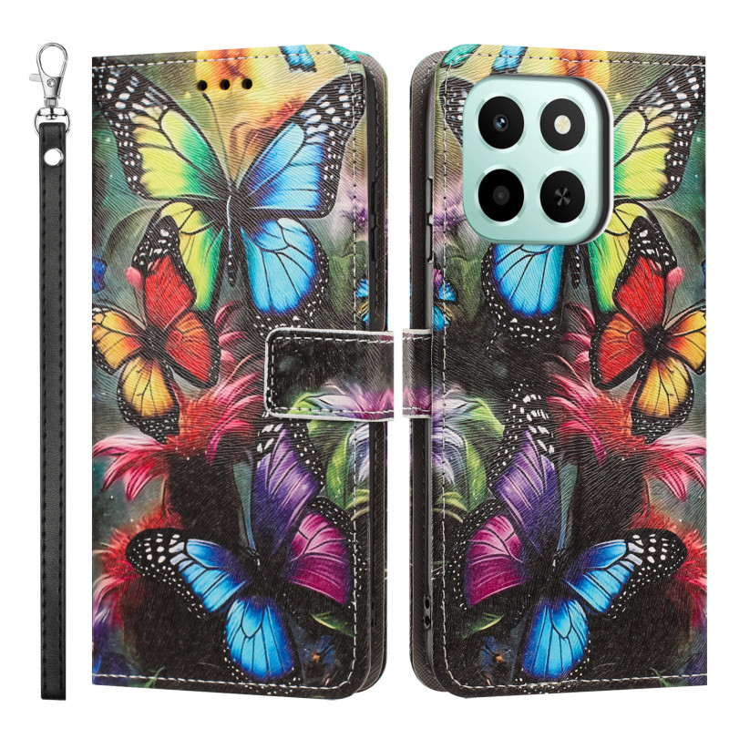 Honor 600 Smart-Hülle mit bunten Schmetterlingen