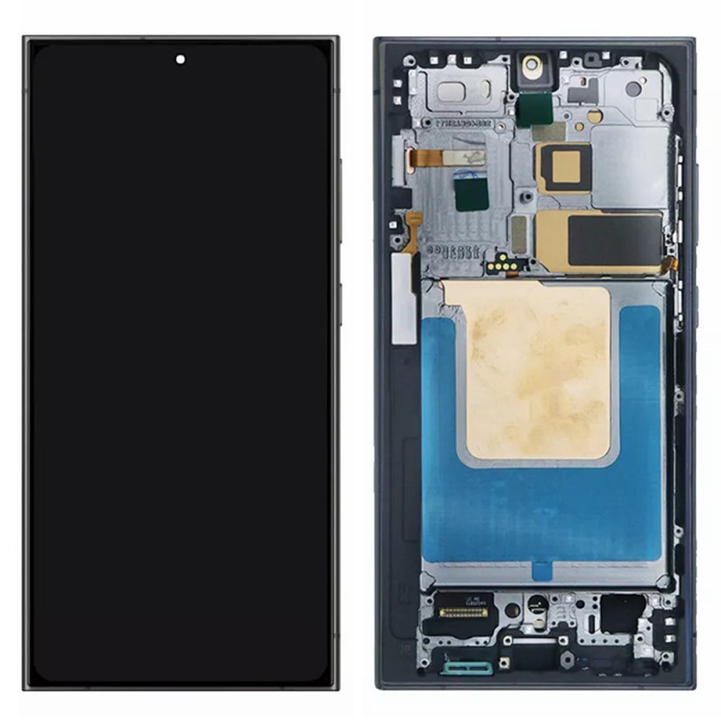 OLED-Display der Klasse C mit Rahmen für das Samsung Galaxy S24 Ultra