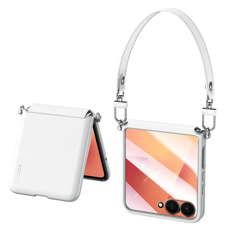 Samsung Galaxy Z Flip 8 Hülle mit Scharnierschutz und Handschlaufe von SULADA