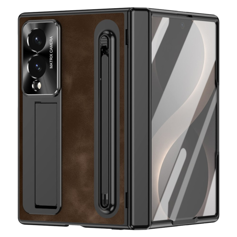 Samsung Galaxy Z Fold 8 Hülle in Lederoptik mit Ständer und Stift