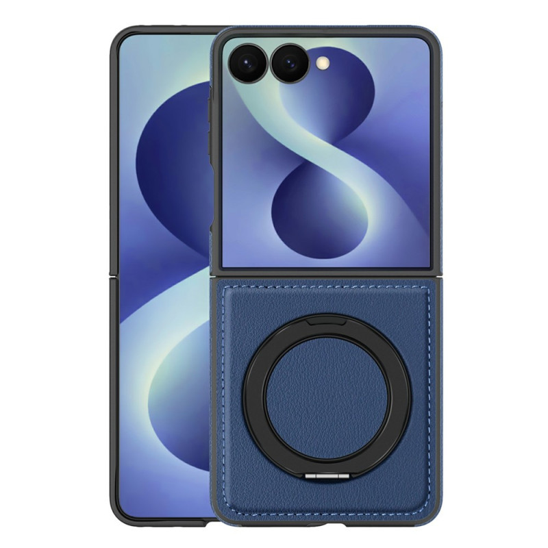 Magnetische Hülle für das Samsung Galaxy Z Flip 8 mit Haltering in Lederoptik