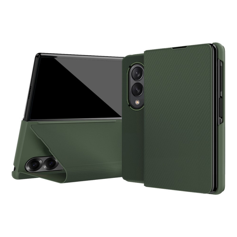 Samsung Galaxy Z Fold 8 Hülle in Aramidfaser-Optik mit integrierter Halterung