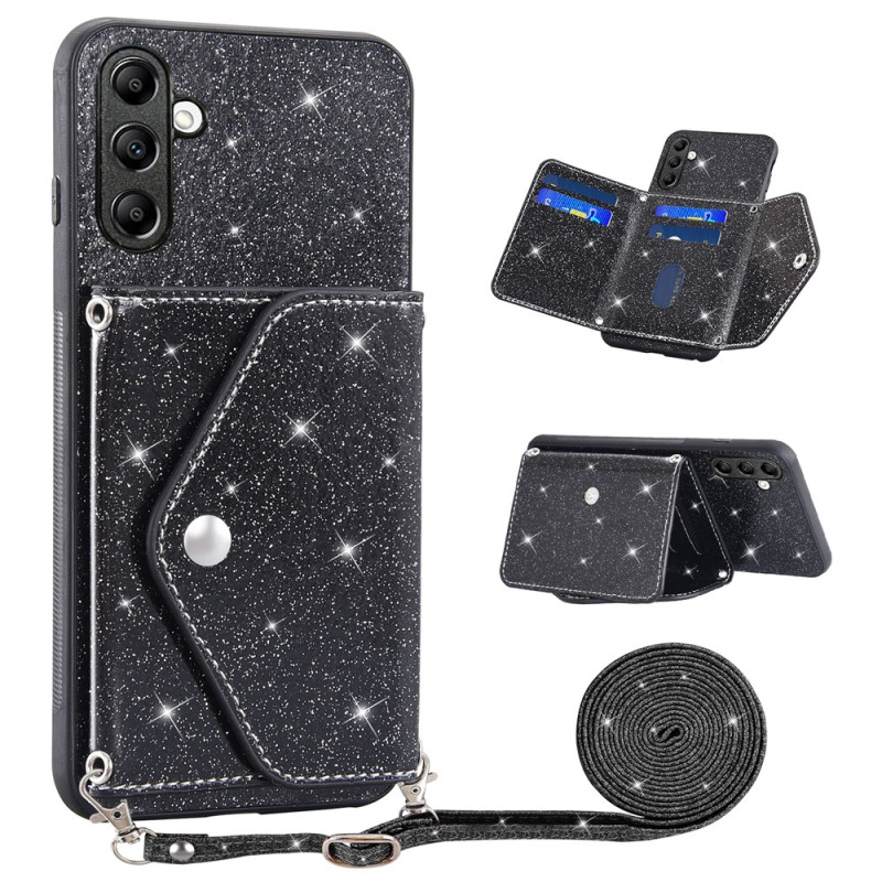 Glitzernde Samsung Galaxy A27 5G-Hülle mit Schulterriemen