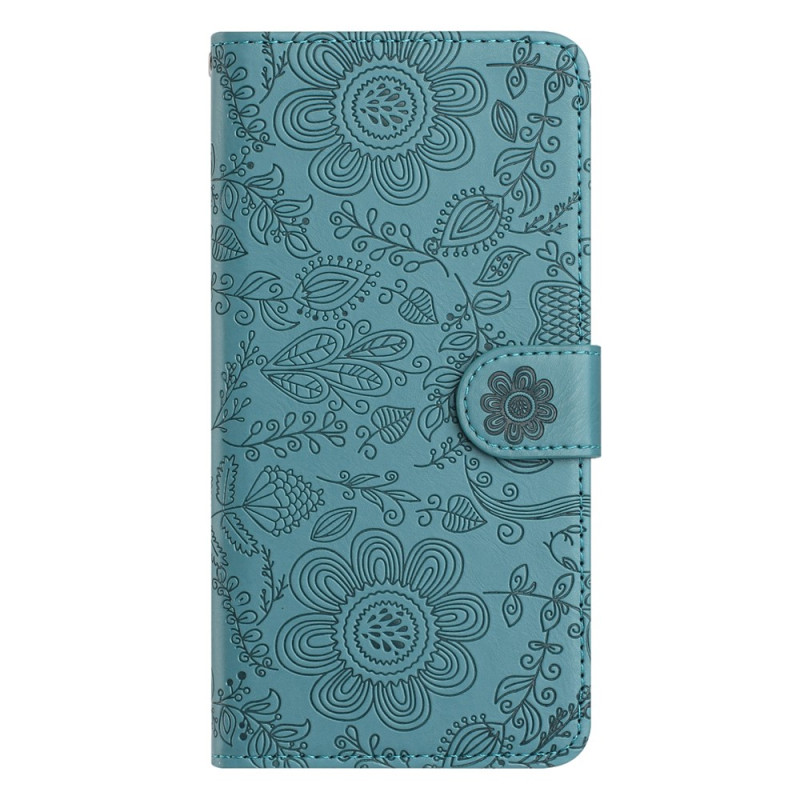 Samsung Galaxy A27 5G-Hülle mit Blumenmuster und Trageriemen