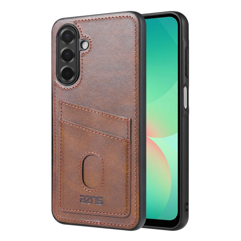 Samsung Galaxy A27 5G-Hülle in genarbter Lederoptik mit doppeltem Kartenfach von AZNS