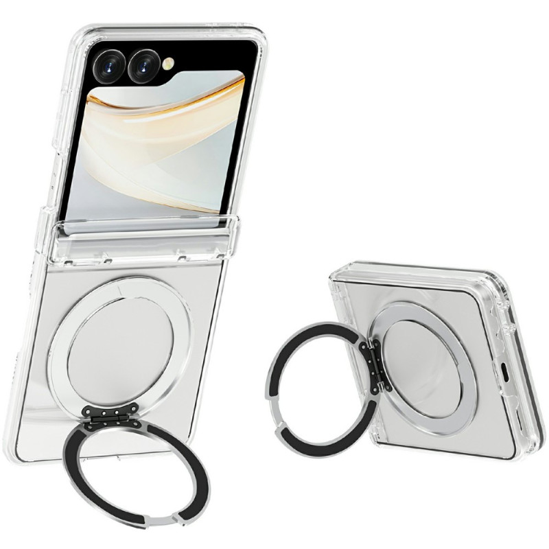 Transparente magnetische Hülle für das Samsung Galaxy Z Flip 8 mit drehbarem Ständer