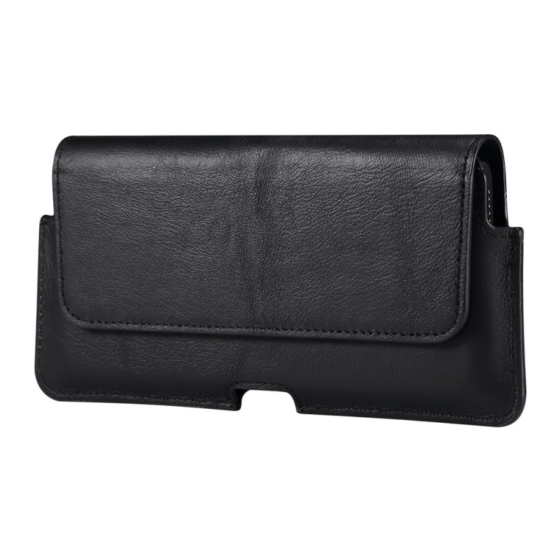 Gürteletui aus echtem Leder mit Clip für 6,1-Zoll-Smartphones