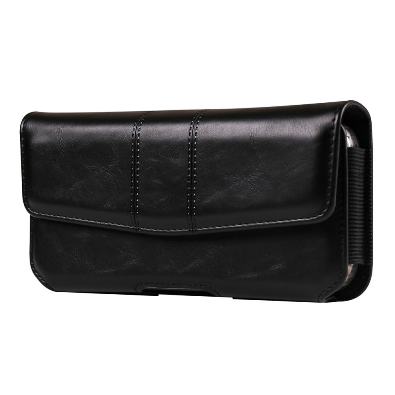 Universelle horizontale Gürteltasche für Smartphones von 6,1 bis 6,3 Zoll mit Kartenfach