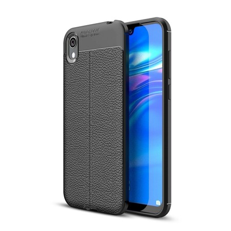 Huawei Y5 2019 Cover Lederoptik Litschi Double Line