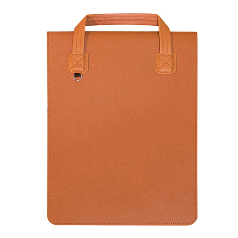 13-14-Zoll-Laptoptasche aus PU-Leder, Business, braun