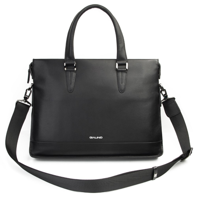 15-Zoll-Business-Laptoptasche aus echtem Leder von QIALINO