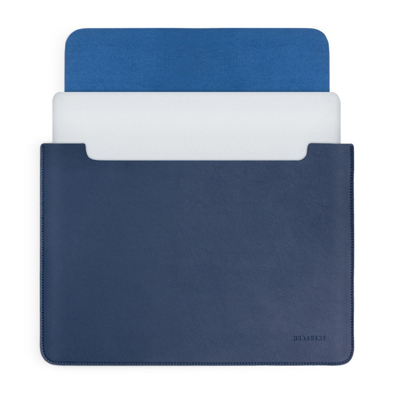 HUASHENG Laptop-Tasche aus PU-Leder für 15–15,4 Zoll, horizontal
