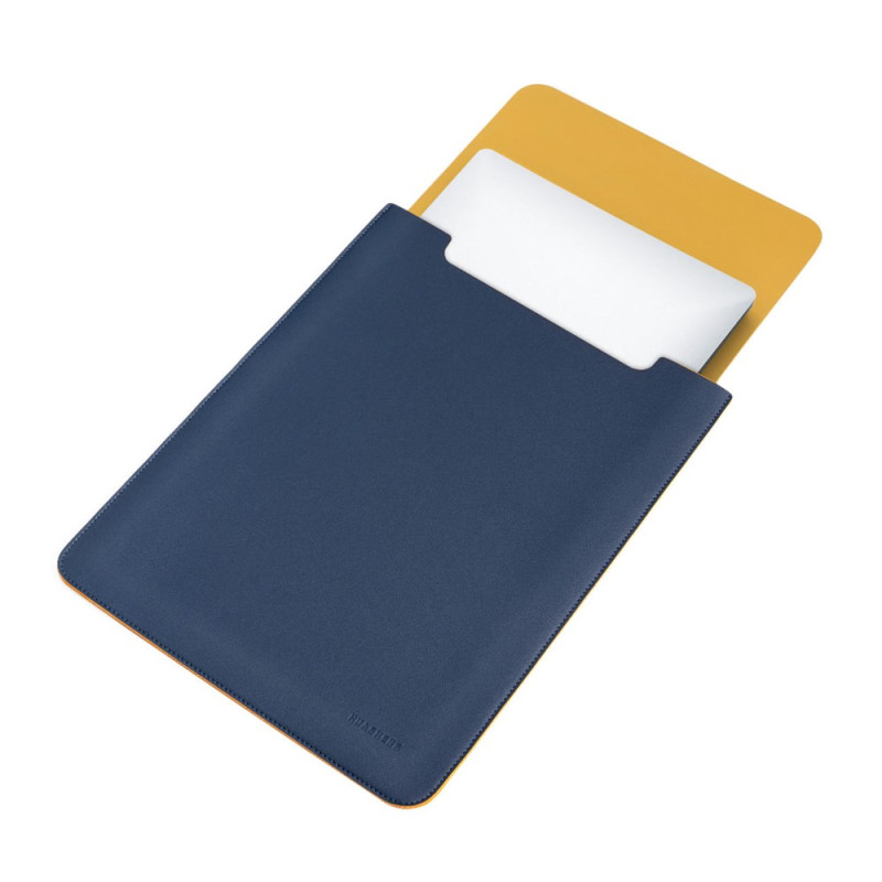 HUASHENG 15,6–16-Zoll-Laptoptasche aus PU-Leder, doppelseitig, vertikal, grün