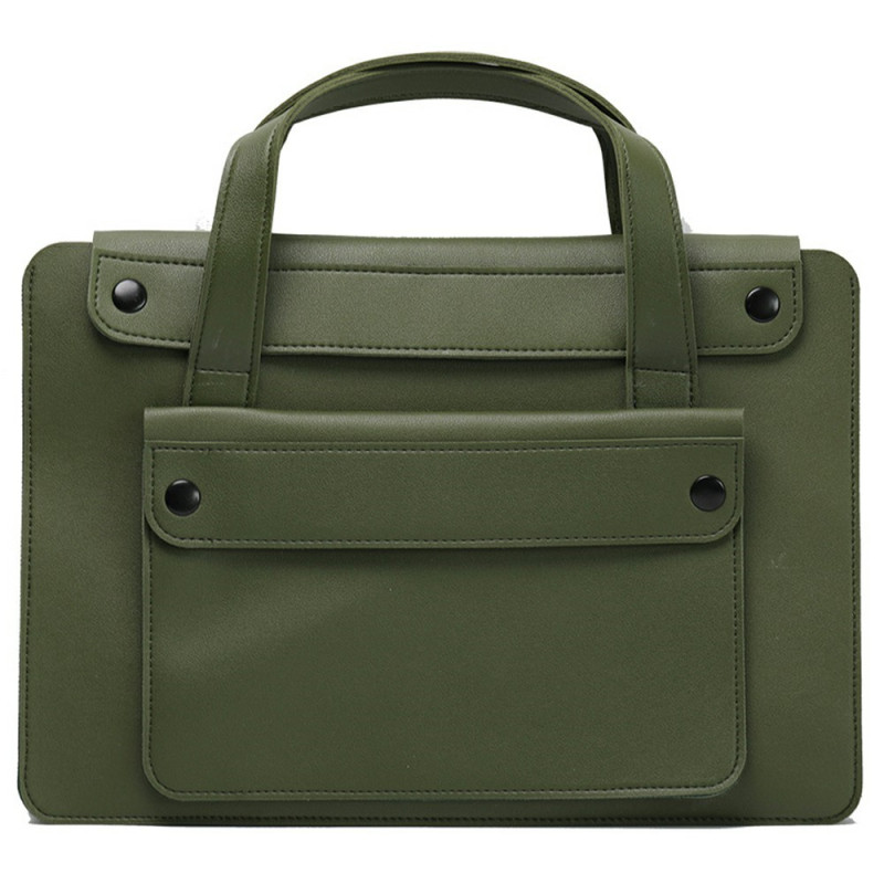 Laptoptasche (15–16 Zoll) mit Fächern aus PU-Leder