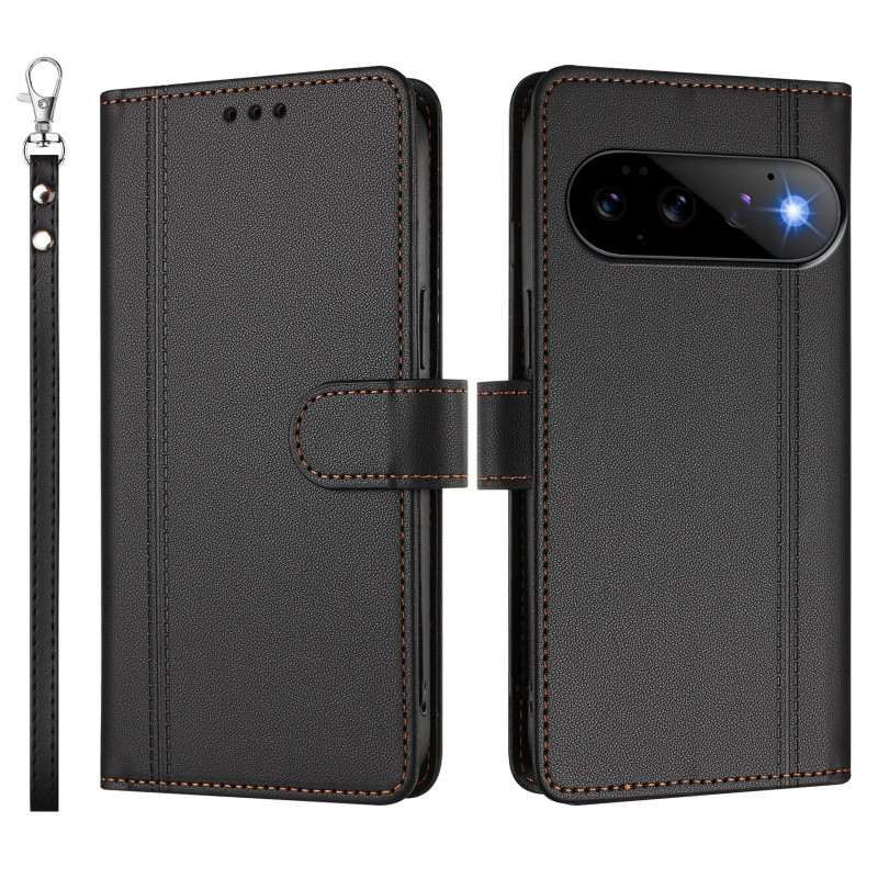 Google Pixel 11 Pro / 11 Hülle im Brieftaschenstil mit 9 Kartenfächern und Trageband