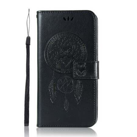 Tasche Honor 20 Pro Lederoptik Traumfänger Eule