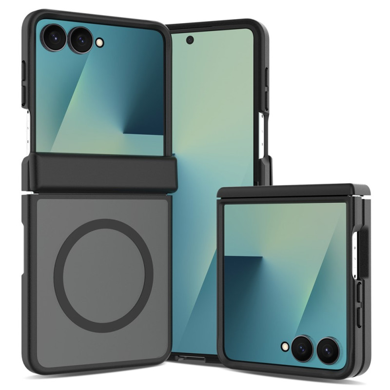 Samsung Galaxy Z Flip 8 Hülle mit Magnetverschluss und Lederoptik