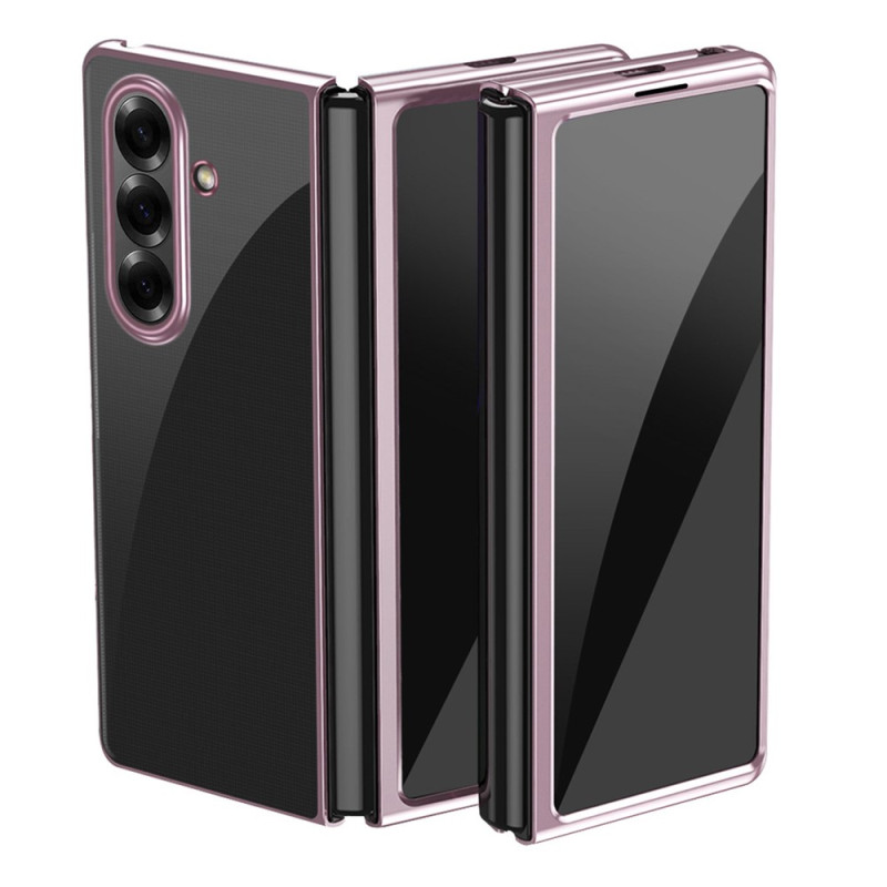Transparente Schutzhülle für das Samsung Galaxy Z Fold 8 Ultra mit Metalloptik an den Rändern