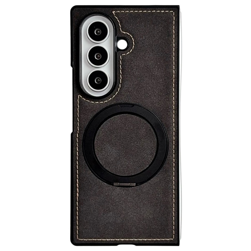 Samsung Galaxy Z Fold 8 Ultra Hülle mit Magnetverschluss im Leder-Look