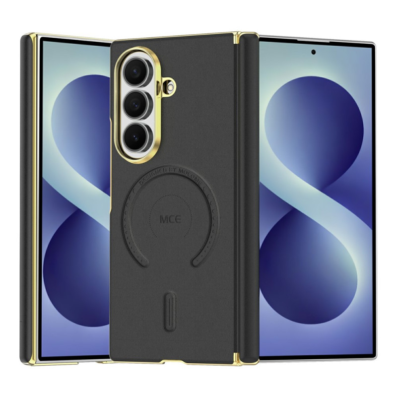 Samsung Galaxy Z Fold 8 Ultra Hülle mit Magnetverschluss im Leder-Look