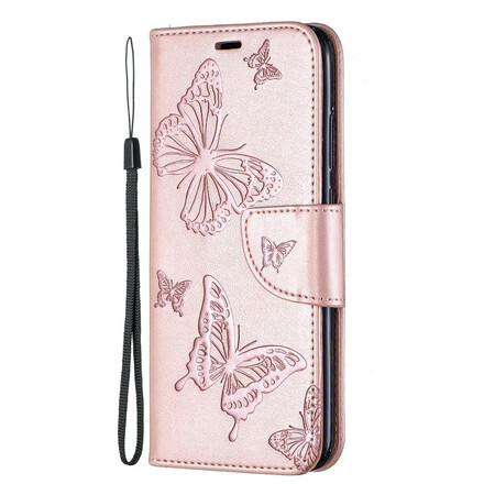 Huawei P Smart Plus 2019 Hülle Die fliegenden Schmetterlinge mit Lanyard