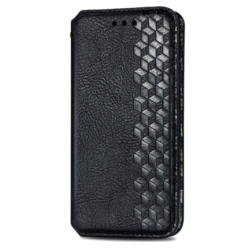 Flip-Cover für Oppo Reno 16 5G / 16 Pro 5G mit Wildleder-Optik und Fries-Muster
