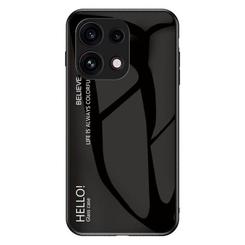 Oppo Reno 16 F 5G Handyhülle aus gehärtetem Glas „Hello“
