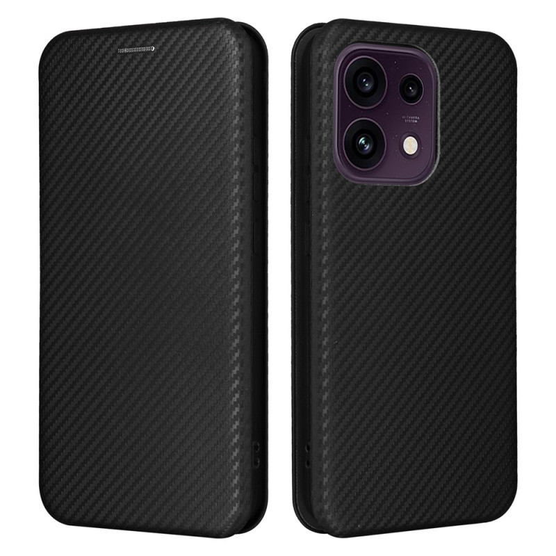 Flip-Cover für Oppo Reno 16 F 5G / 16 FS 5G aus Kohlefaser