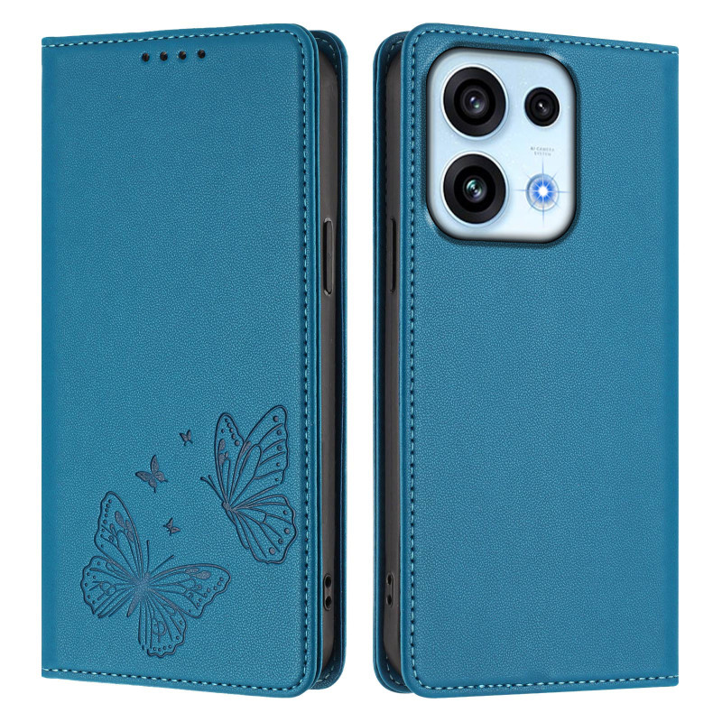 Flip-Cover für Oppo Reno 16 F 5G / 16 FS 5G – Zwei Schmetterlinge