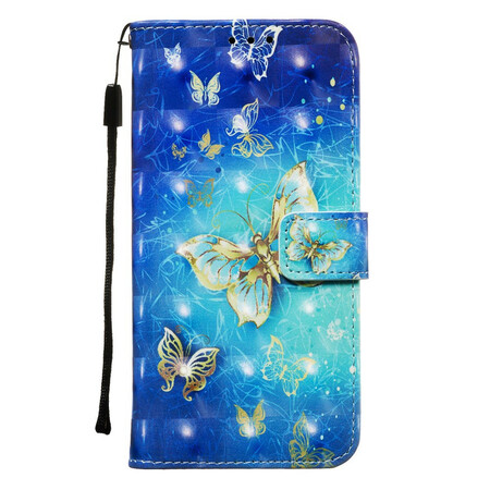 Samsung Galaxy Note 10 Hülle Goldene Schmetterlinge