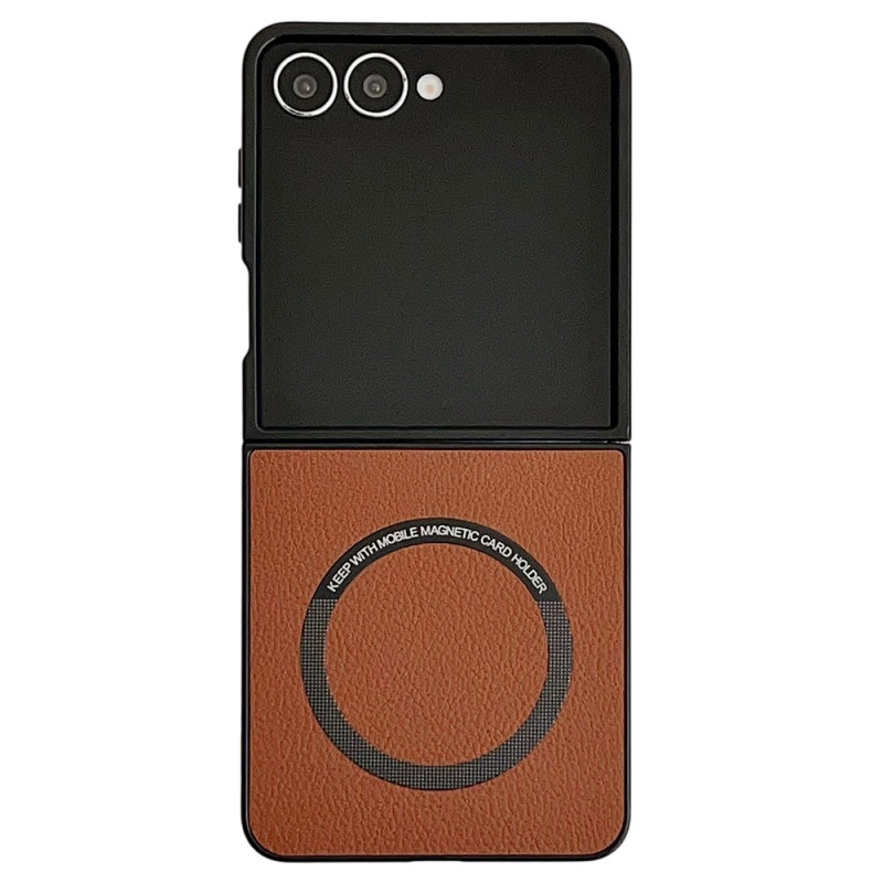 Magnetische Schutzhülle im Leder-Look für das Samsung Galaxy Z Flip 8