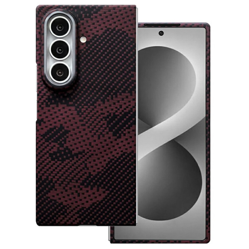 Samsung Galaxy Z Fold 8 Ultra-Hülle mit Magnetverschluss aus Aramidfaser im Camouflage-Design