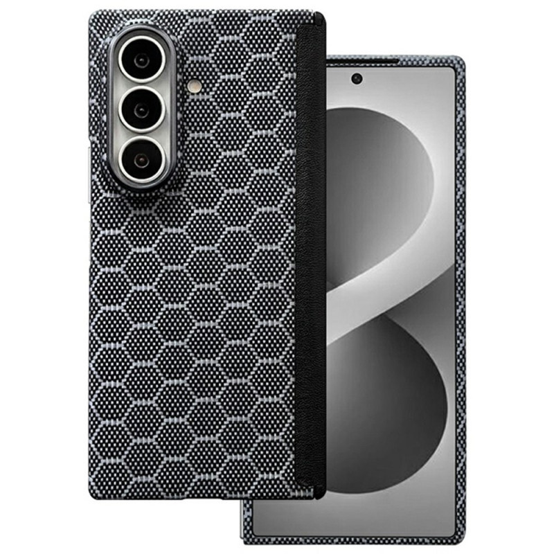 Samsung Galaxy Z Fold 8 Ultra-Hülle mit Magnetverschluss aus Aramidfaser in Wabenstruktur und Scharnierschutz