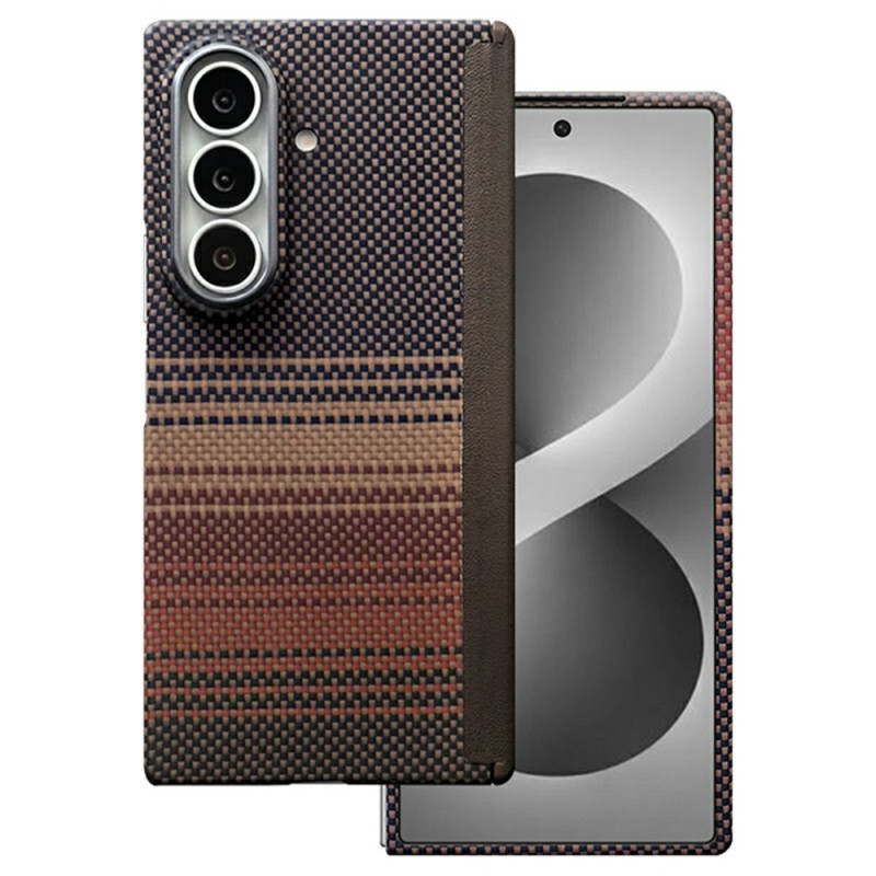 Samsung Galaxy Z Fold 8 Ultra-Hülle aus Aramidfaser mit Farbverlauf und Scharnierschutz