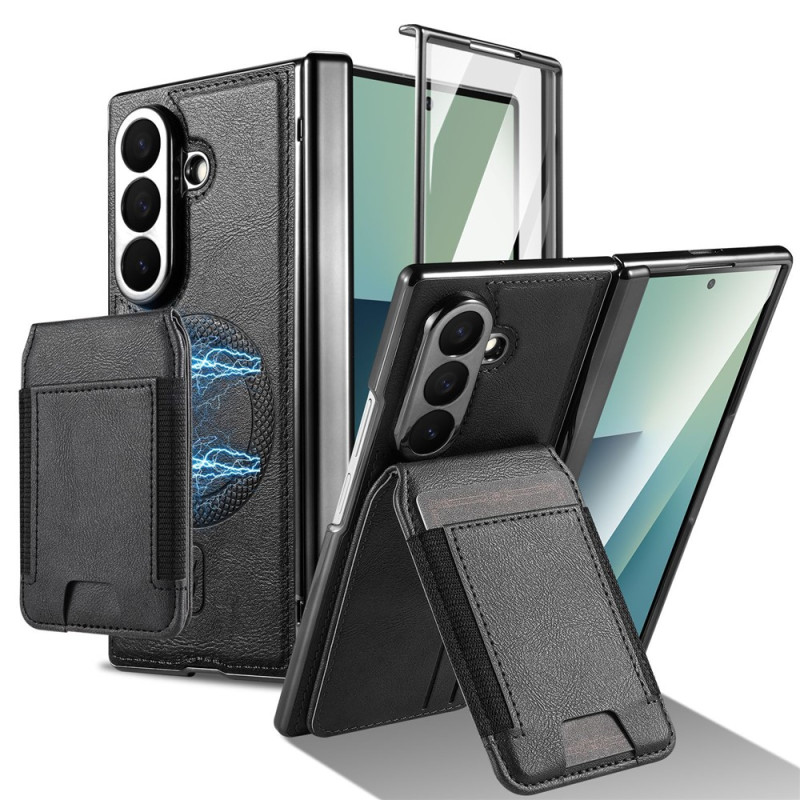 Samsung Galaxy Z Fold 8 Ultra-Hülle mit Magnetverschluss, abnehmbarem Kartenfach und Ständer
