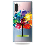 Samsung Galaxy Note 10 Hülle Transparent Aquarell Baum