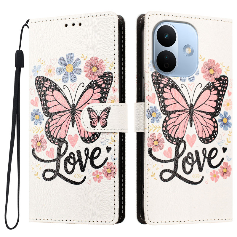 Xiaomi Redmi Note 17 Pro 5G-Hülle „Papillon“ in Rosa