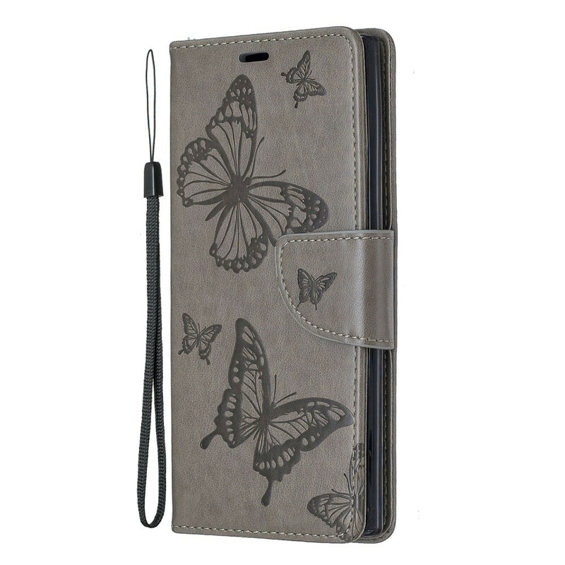 Samsung Galaxy Note 10 Schmetterlinge und Oblique-Klappe Hülle
