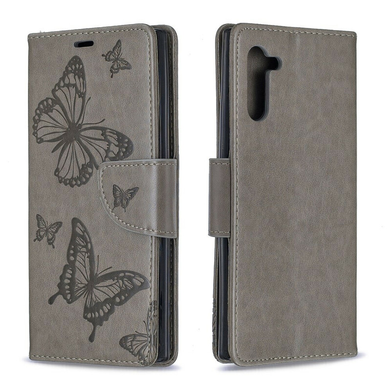 Samsung Galaxy Note 10 Schmetterlinge und Oblique-Klappe Hülle