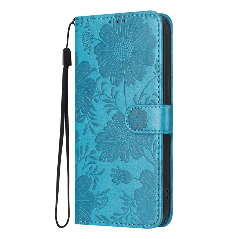 Xiaomi Redmi 17C 5G-Hülle mit reliefartigen Blumenmotiven