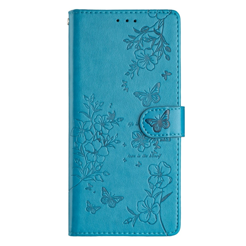 Xiaomi Redmi 17C 5G-Hülle mit Blumen- und Schmetterlingsmotiv