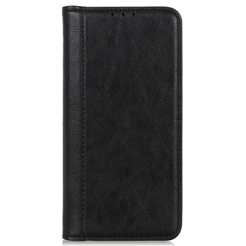 Flip-Cover für Xiaomi Redmi 17 5G / 4G aus gespaltenem Litchi-Leder