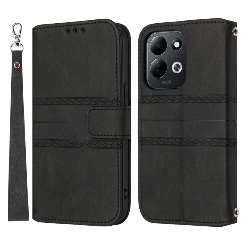Hülle für Xiaomi Redmi 17 5G / 4G mit aufgedrucktem Muster und Trageriemen