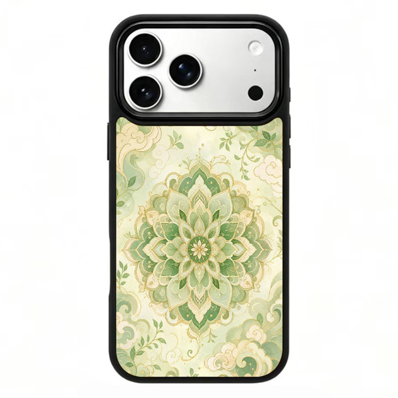 Magnetische iPhone 18 Pro / 17 Pro-Hülle im „Wood Art“-Design mit Blumenmuster