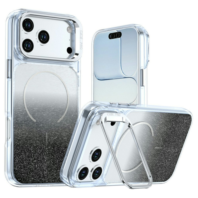 iPhone 18 Pro / 17 Pro Hülle mit Magnethalterung, Farbverlauf und Glitzer
