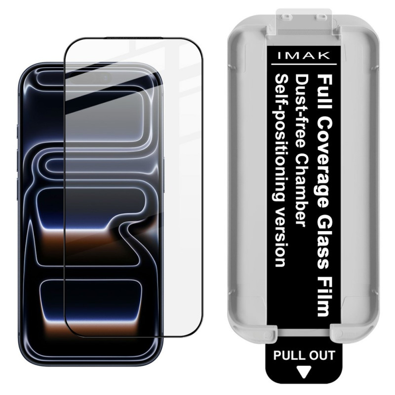 Vollflächiger Schutz aus gehärtetem Glas für das Display des iPhone 18 Pro Max – Einbaurahmen