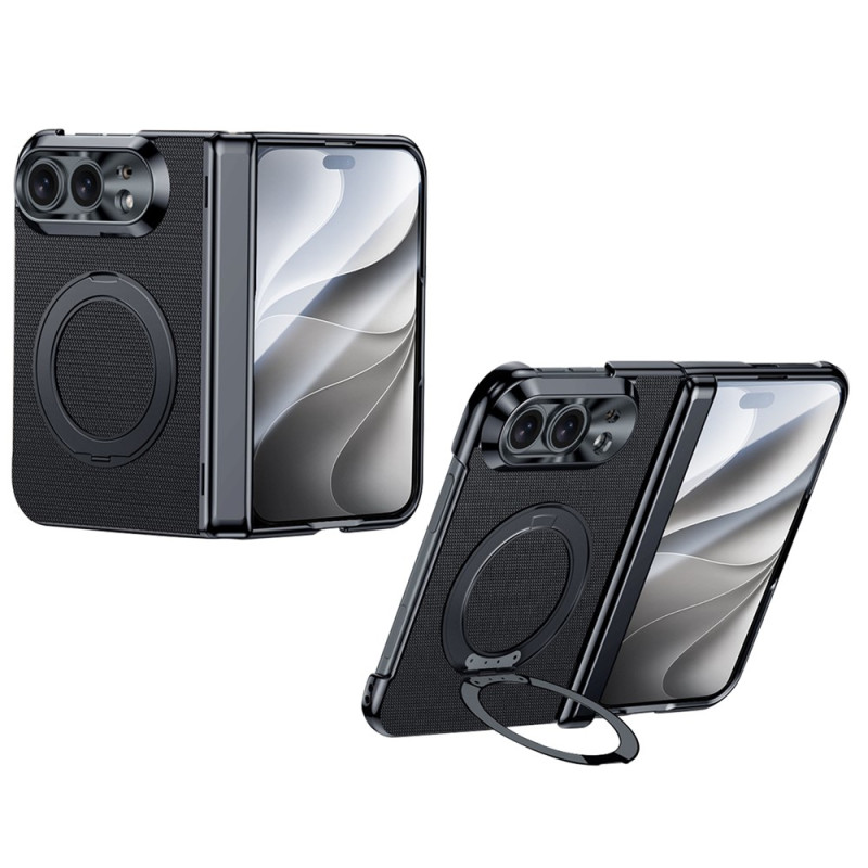 Magnetische iPhone-Hülle „Duo“ aus Stoff mit 360°-Halterung und gehärtetem Glas