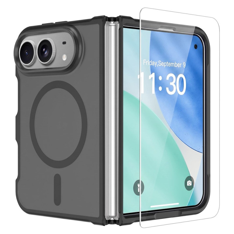 iPhone-Hülle „Duo“ – magnetische Hülle in Matt-Optik mit gehärtetem Glas