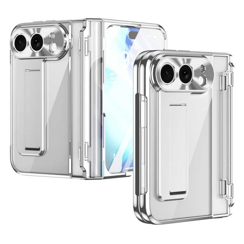 Transparente iPhone-Duo-Hülle mit Halterung und Displayschutz