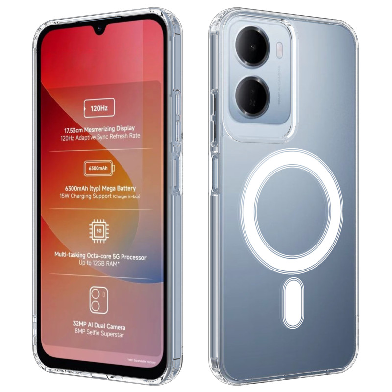 Transparente magnetische Hülle für das Xiaomi Redmi A7 Pro / Poco C81 Pro